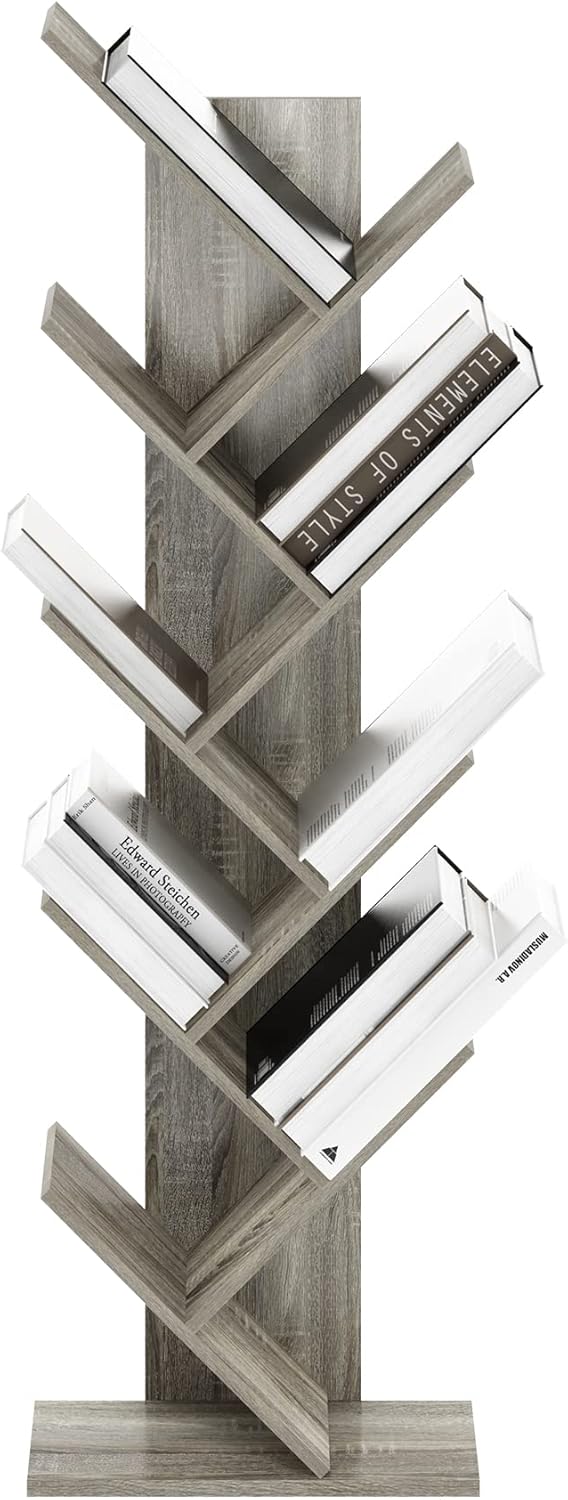 7-Cube Bookshelf, White, Bookcase for Living Room, Bedroom, Home Office