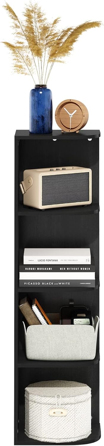 7-Cube Bookshelf, White, Bookcase for Living Room, Bedroom, Home Office