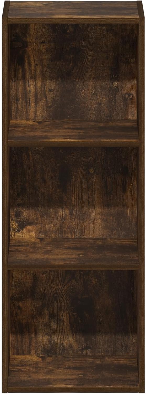 7-Cube Bookshelf, White, Bookcase for Living Room, Bedroom, Home Office