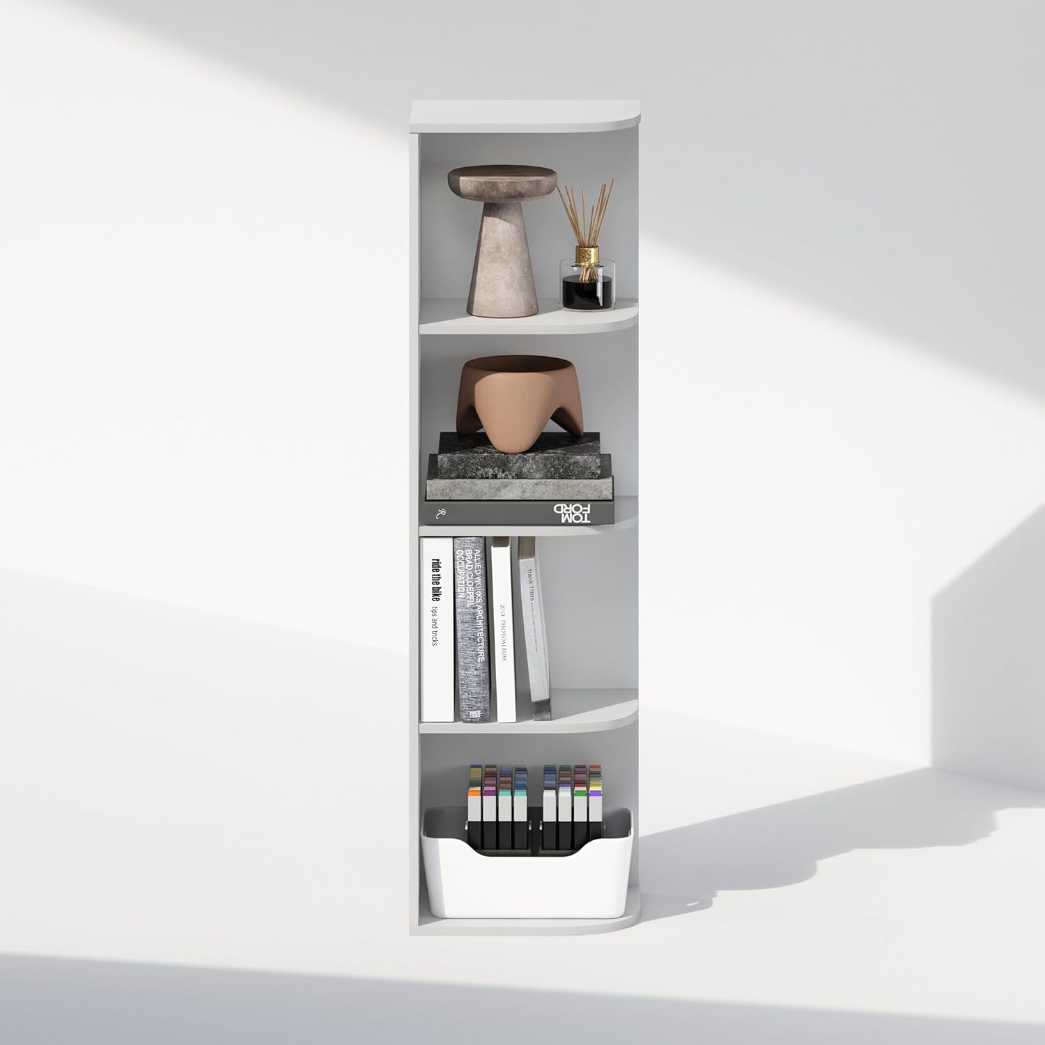 5-Cube Reversible Closet Shelf Organizer, White, Storage for Bedroom or Closet