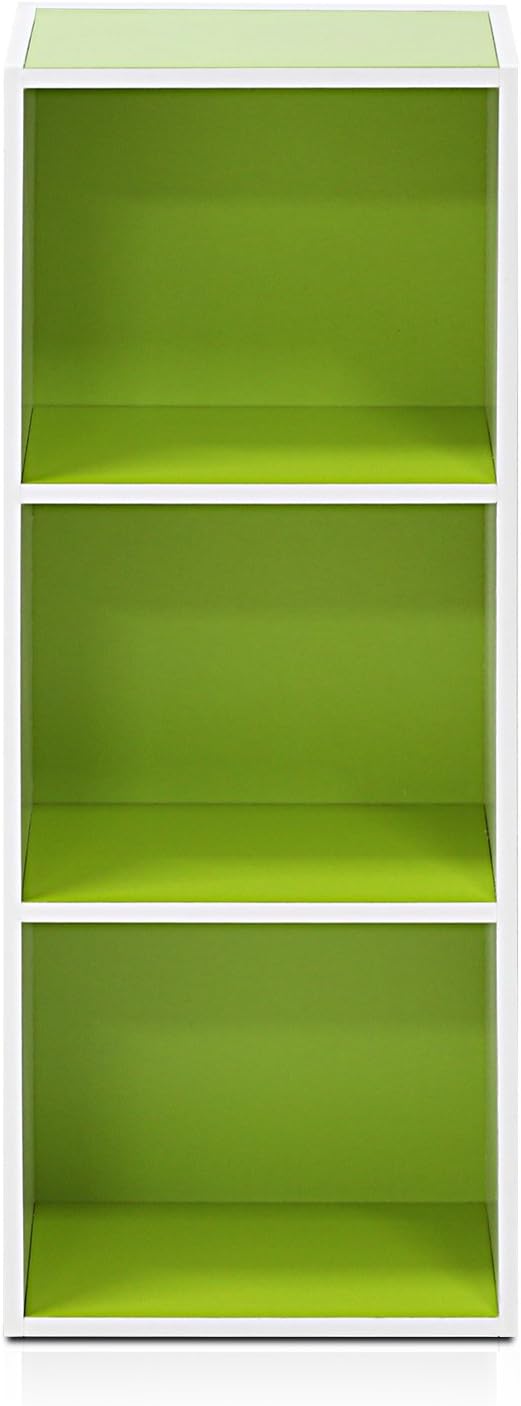 7-Cube Bookshelf, White, Bookcase for Living Room, Bedroom, Home Office