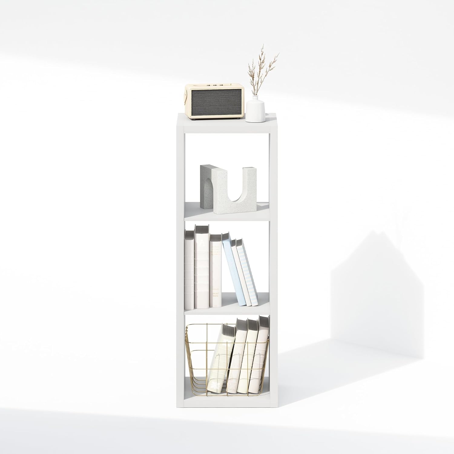 H-Shelf Cube Insert, Fits Extra Thick Cubes, White, Modular Storage Solution