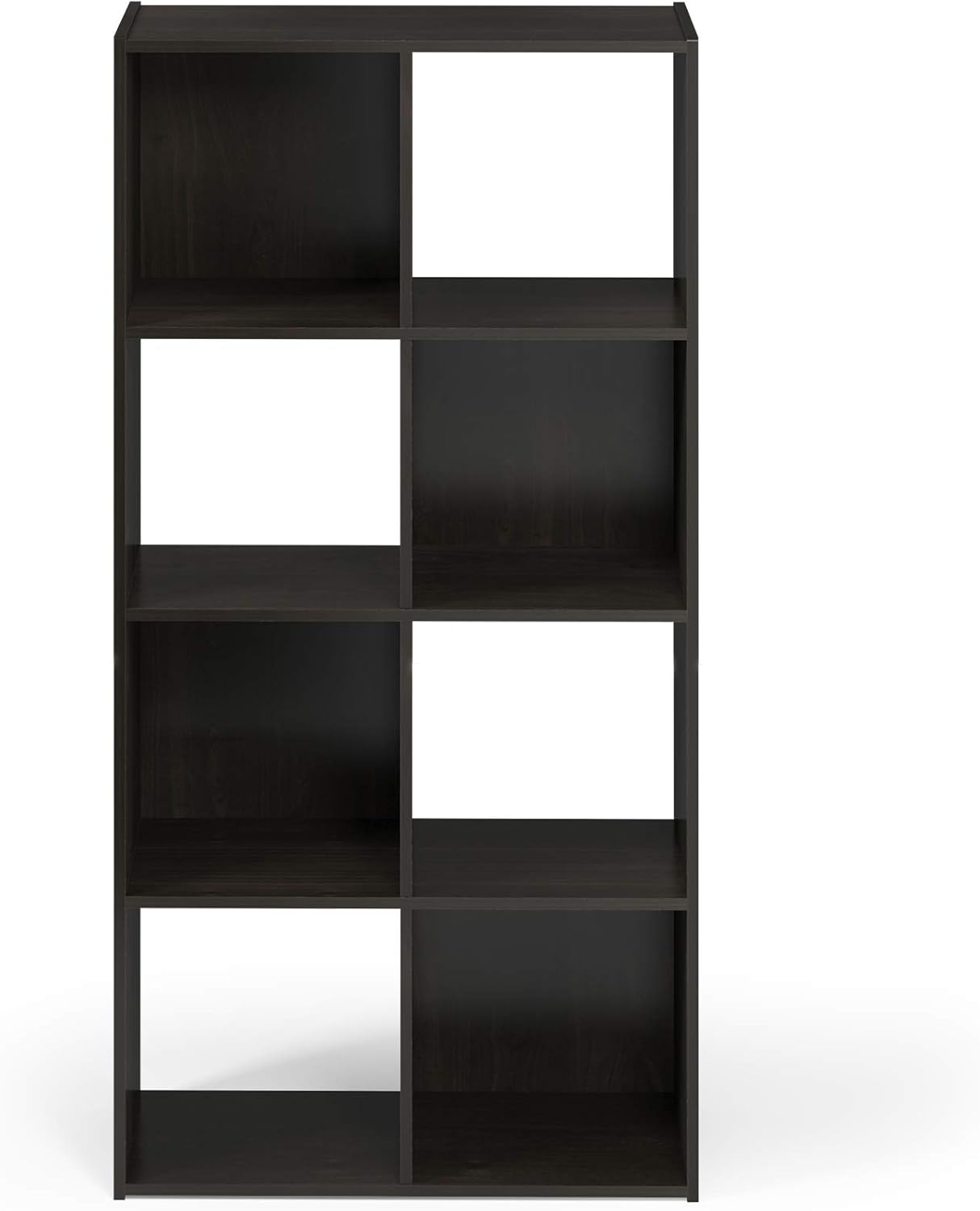 3x2 Cube Storage Bookcase Organizer with Bins, French Oak Grey/Black