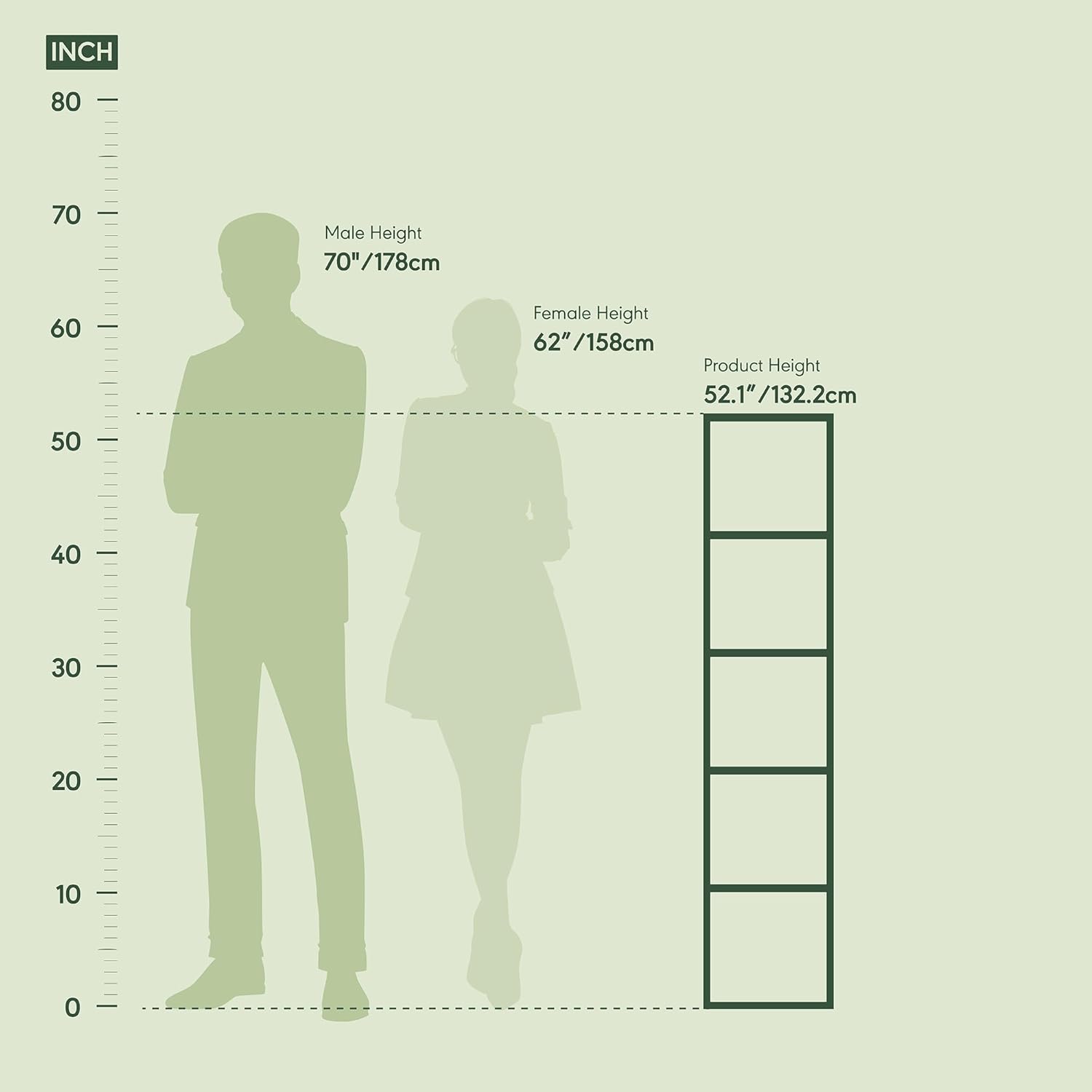 5-Cube Bookshelf, White, Reversible Bookcase for Living Room, Bedroom, Home Office