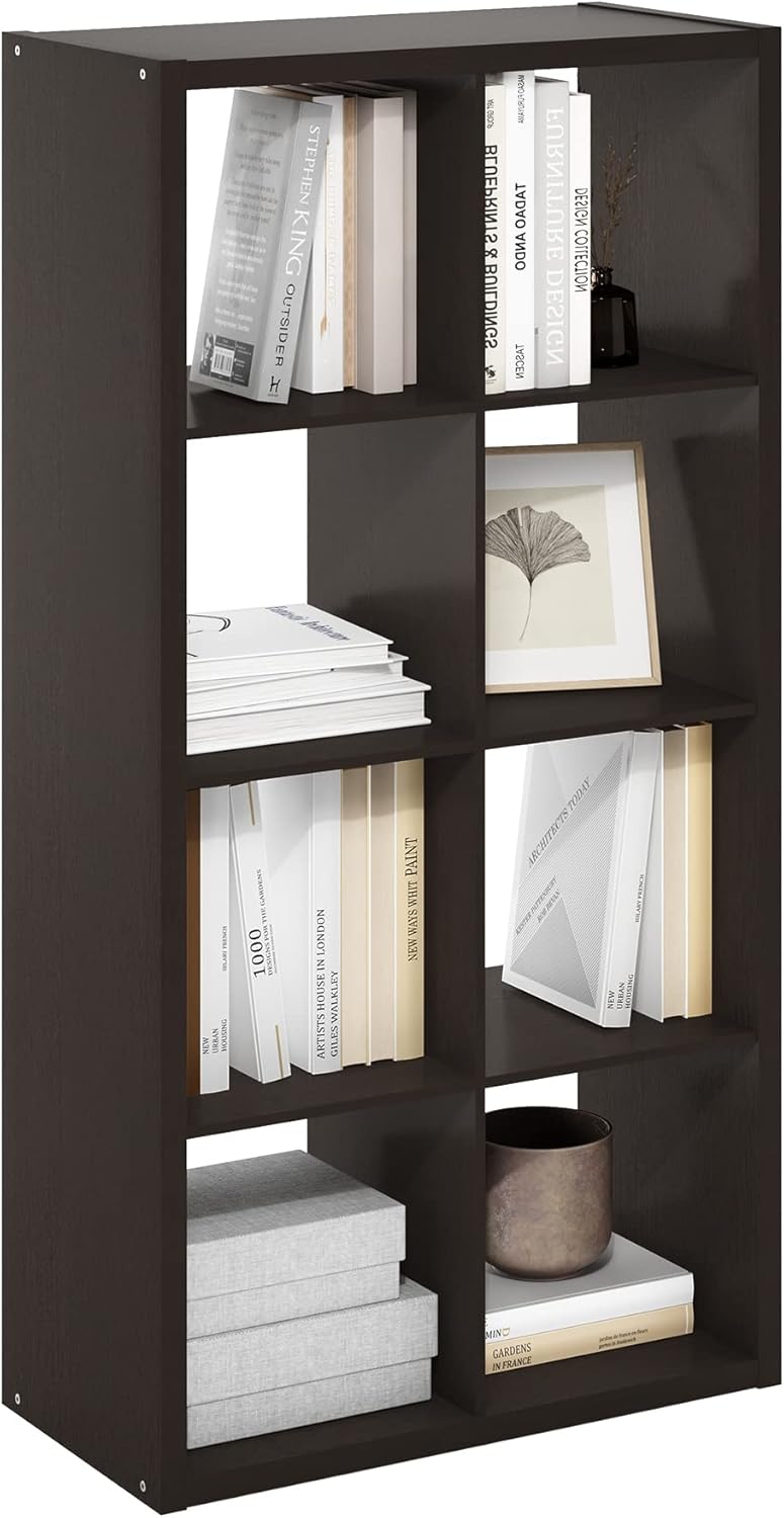 4-Cube Open Back Storage Organizer, White, Multi-Purpose Shelf