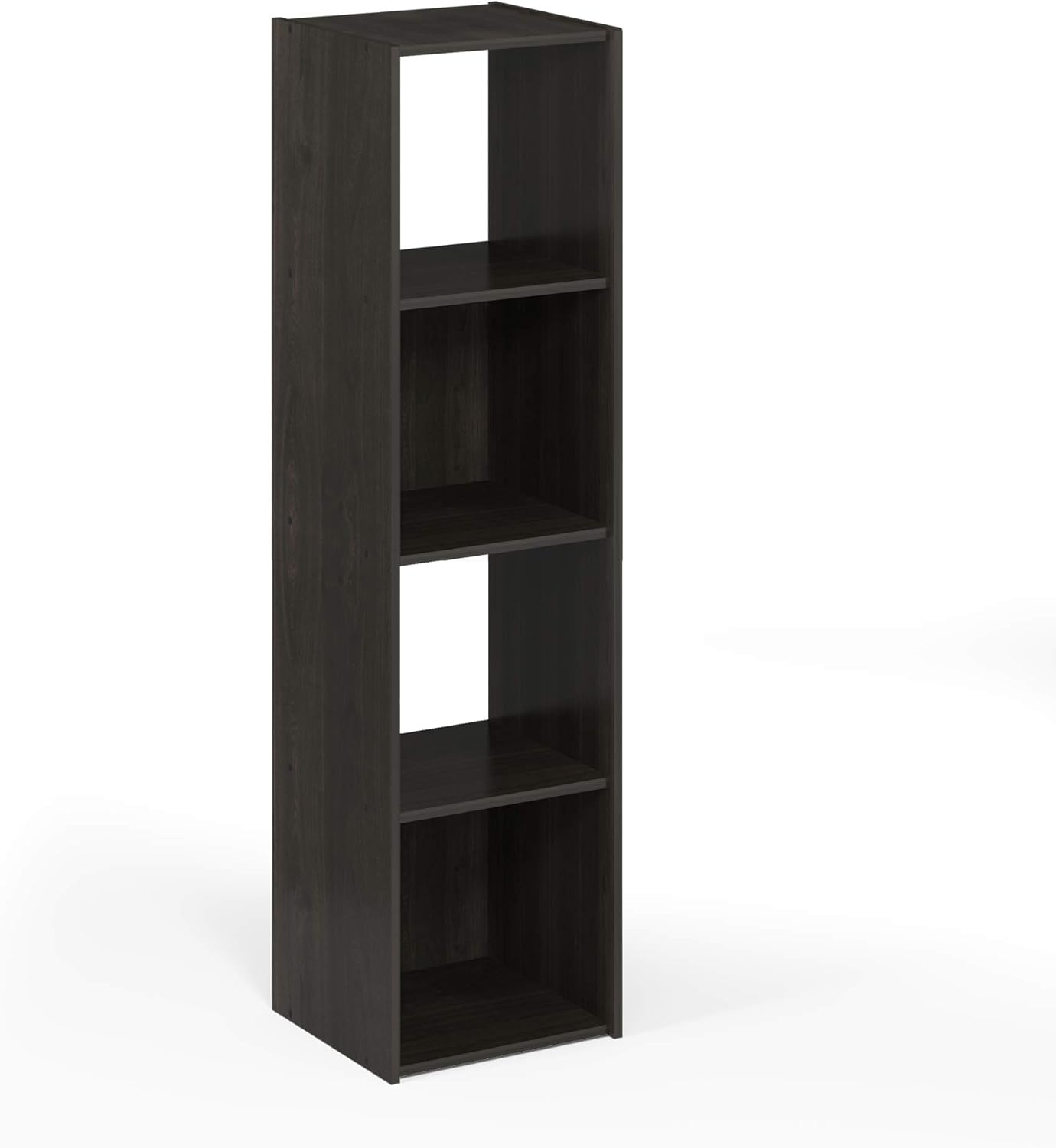 3x2 Cube Storage Bookcase Organizer with Bins, French Oak Grey/Black