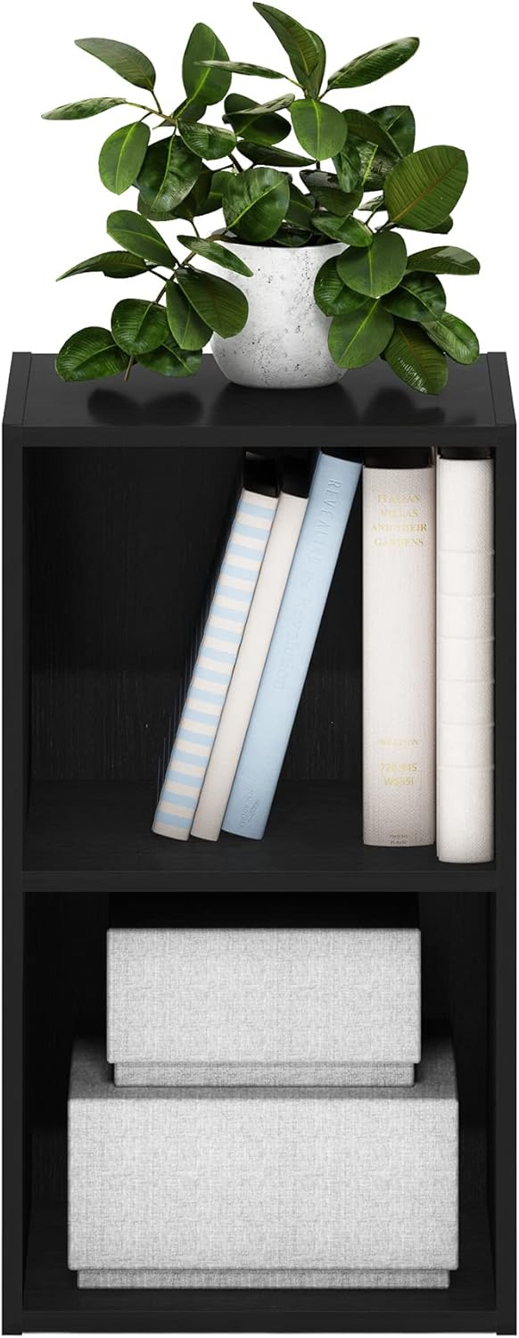7-Cube Bookshelf, White, Bookcase for Living Room, Bedroom, Home Office