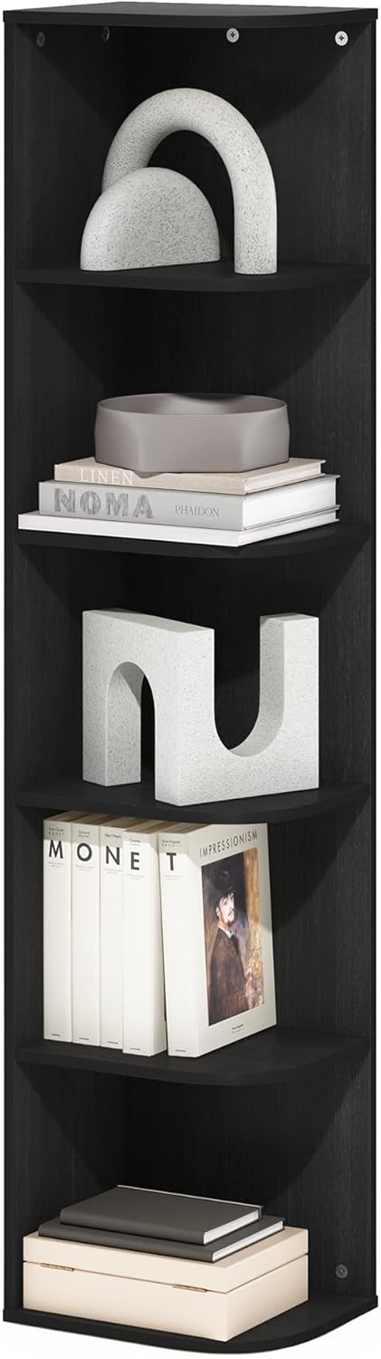 5-Cube Bookshelf, White, Reversible Bookcase for Living Room, Bedroom, Home Office