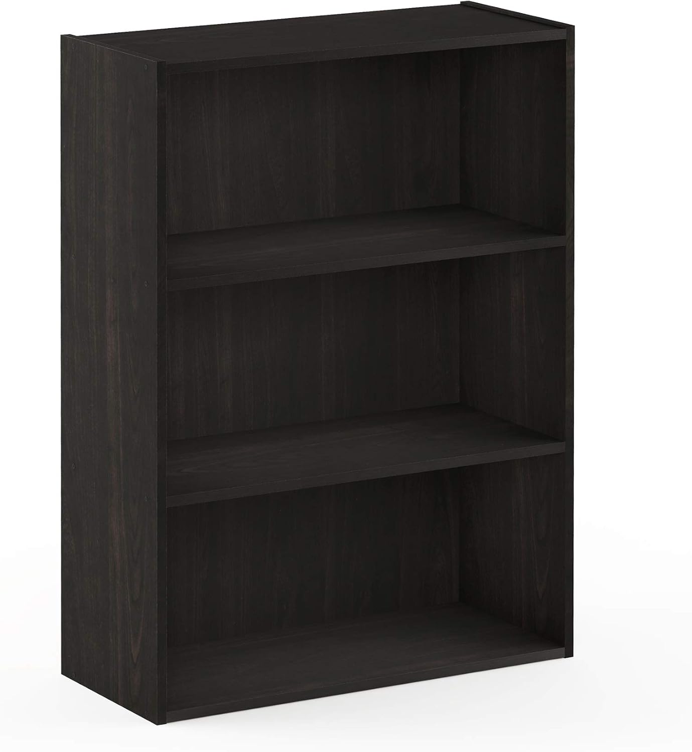 5-Cube Closed Back Bookshelf, Extra Thick Frame, Dark Oak, Storage Organizer