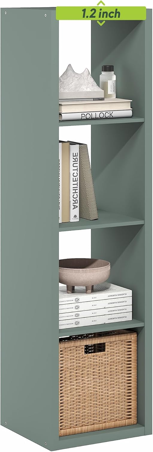 4-Cube Open Back Storage Organizer, White, Multi-Purpose Shelf