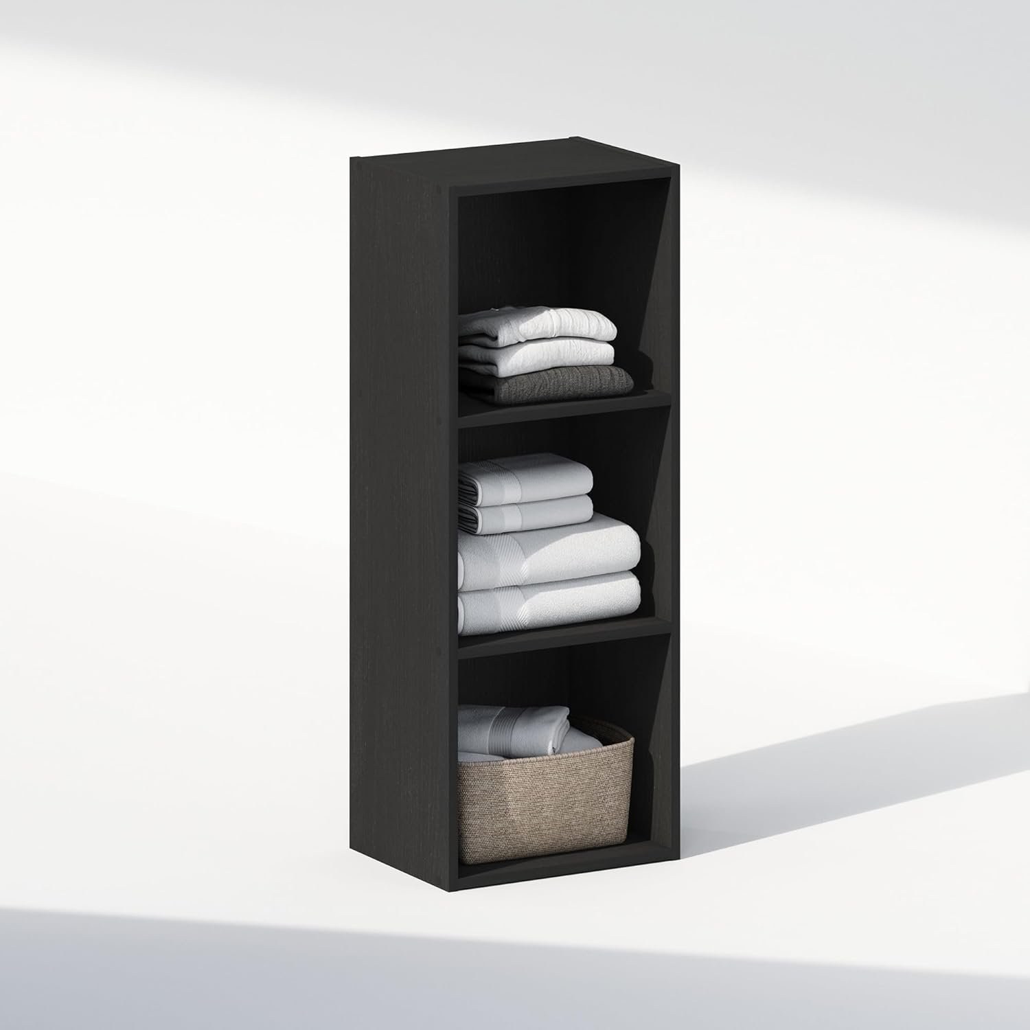 5-Cube Reversible Closet Shelf Organizer, White, Storage for Bedroom or Closet