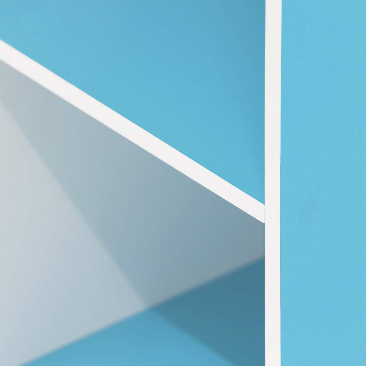 5-Cube Bookshelf, White, Reversible Bookcase for Living Room, Bedroom, Home Office