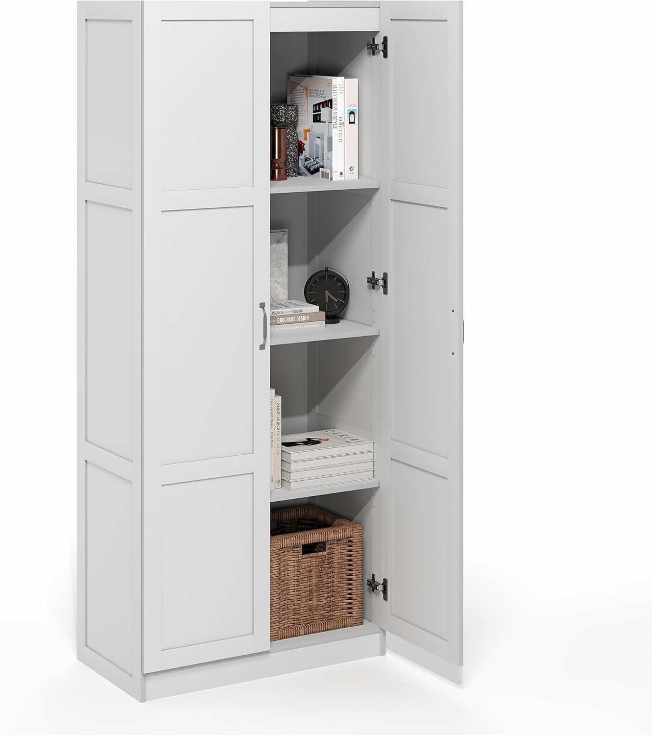 5-Cube Closed Back Bookshelf, Extra Thick Frame, Dark Oak, Storage Organizer