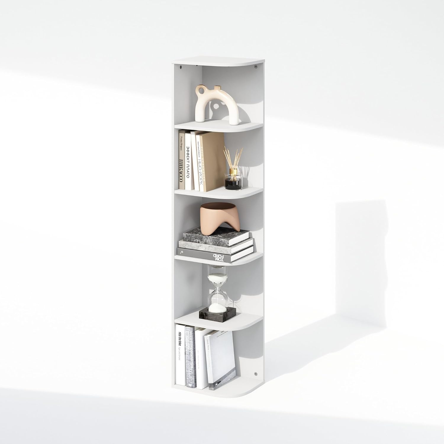 5-Cube Reversible Closet Shelf Organizer, White, Storage for Bedroom or Closet