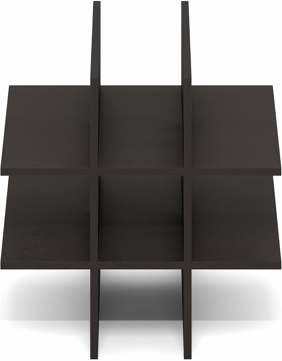 2-Tier Cube Insert Shelf, H-Shelf Organizer, Fits 3x3 Cubes and Kallax, White