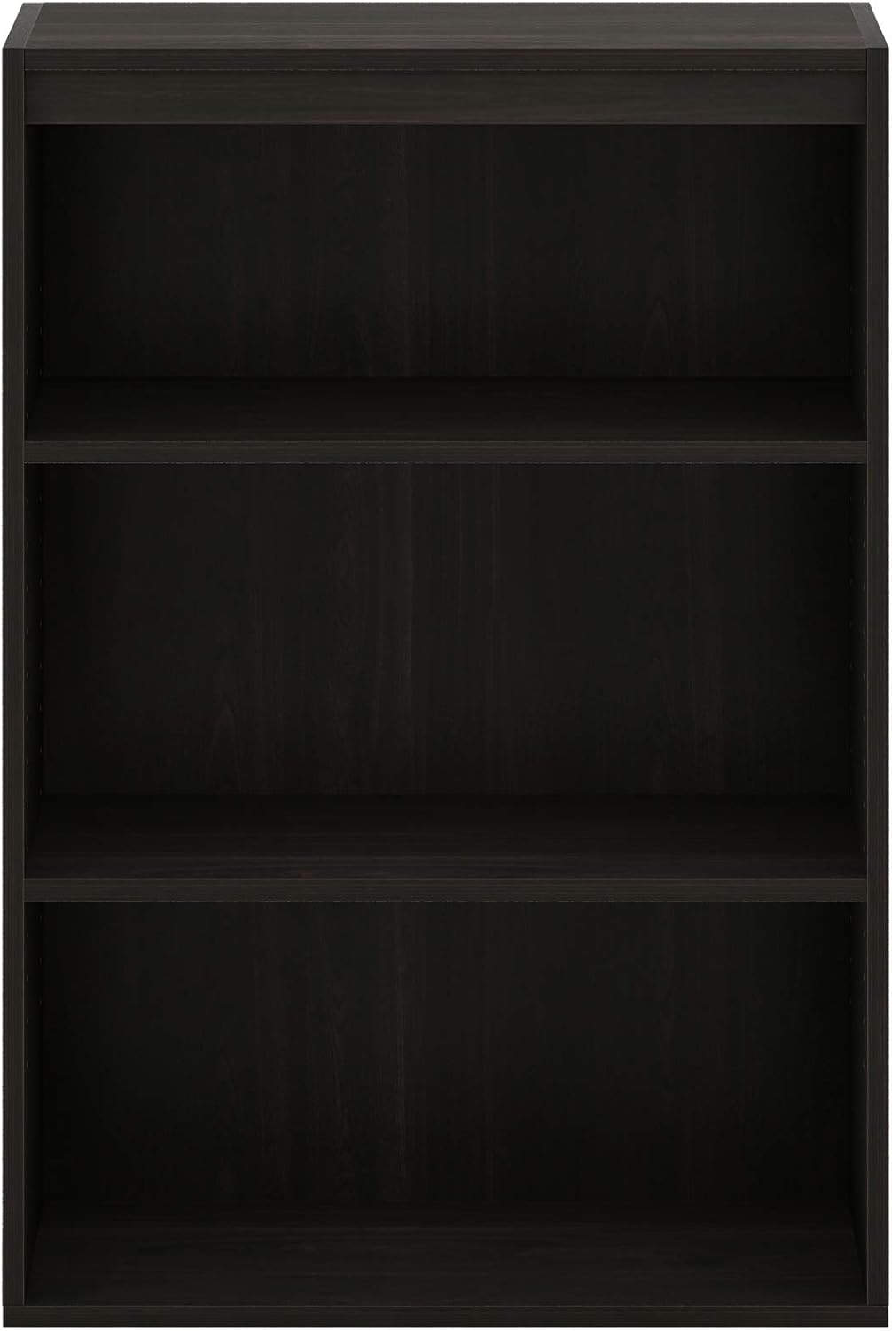 5-Cube Closed Back Bookshelf, Extra Thick Frame, Dark Oak, Storage Organizer