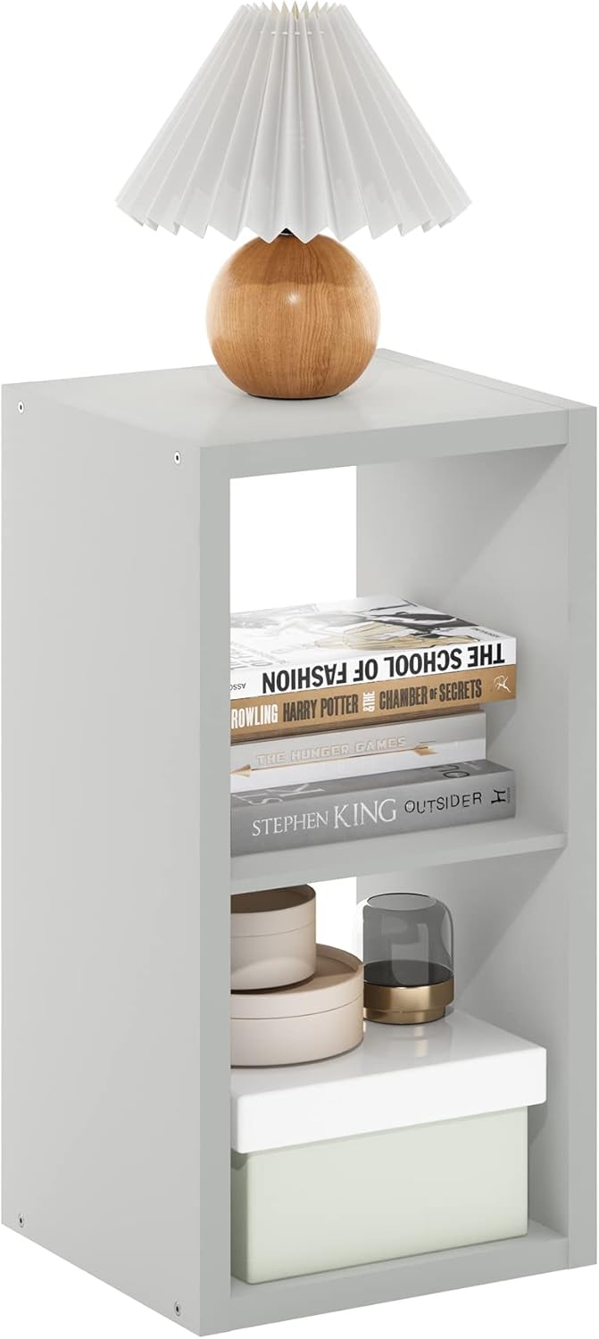 4-Cube Open Back Storage Organizer, White, Multi-Purpose Shelf