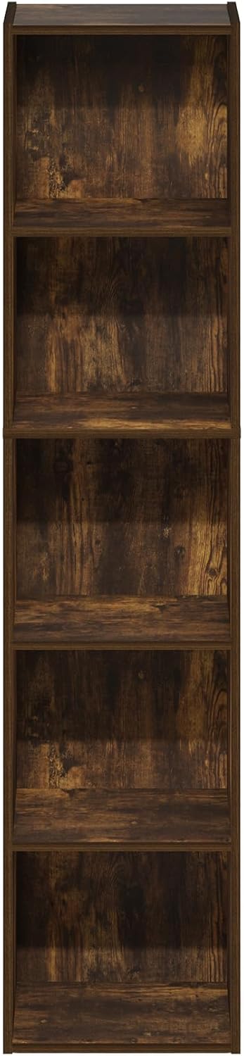 7-Cube Bookshelf, White, Bookcase for Living Room, Bedroom, Home Office