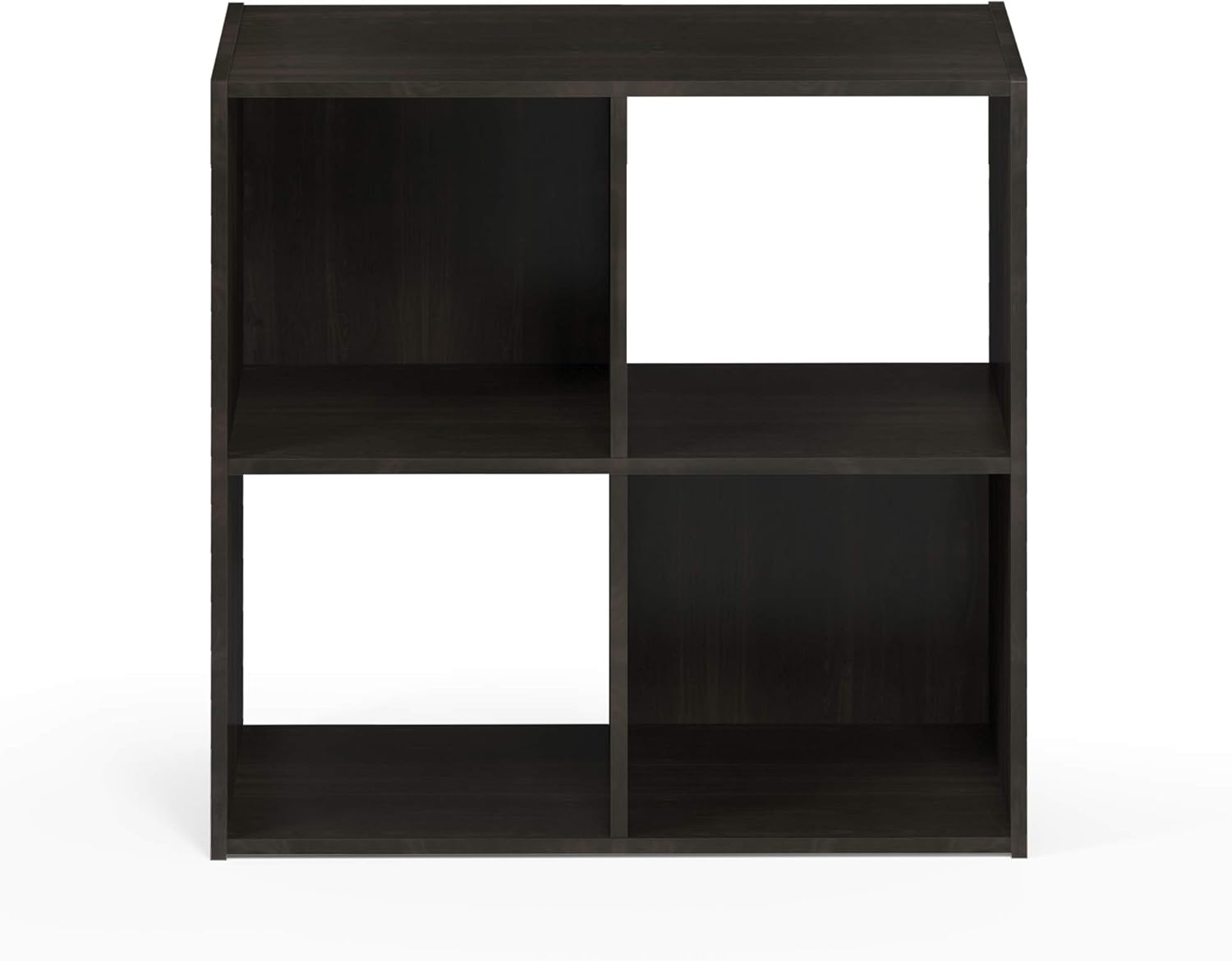 3x2 Cube Storage Bookcase Organizer with Bins, French Oak Grey/Black