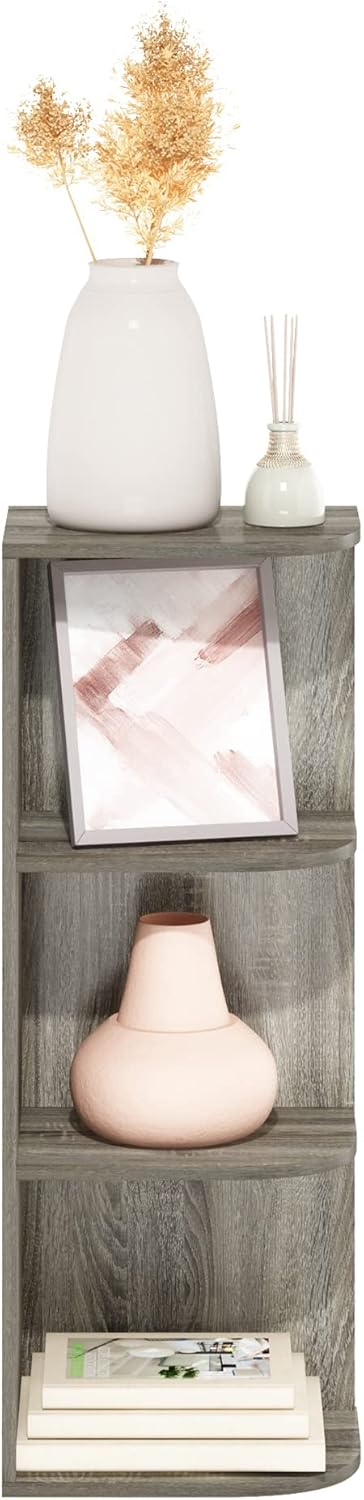 7-Cube Bookshelf, White, Bookcase for Living Room, Bedroom, Home Office