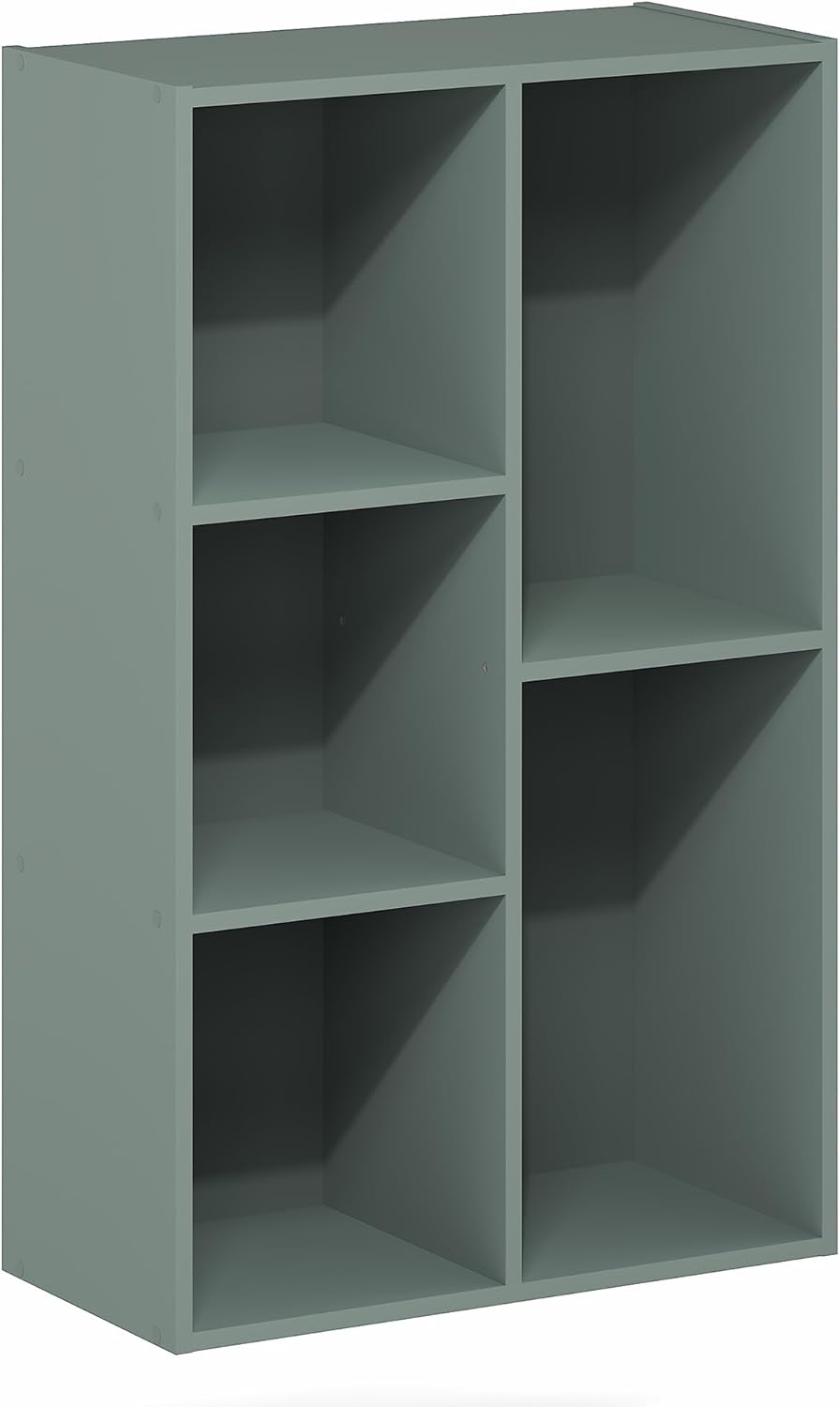 7-Cube Bookshelf, White, Bookcase for Living Room, Bedroom, Home Office