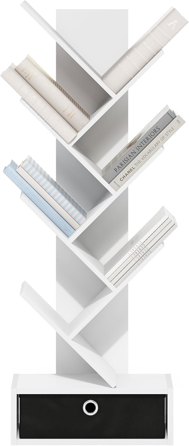 5-Cube Closed Back Bookshelf, Extra Thick Frame, Dark Oak, Storage Organizer