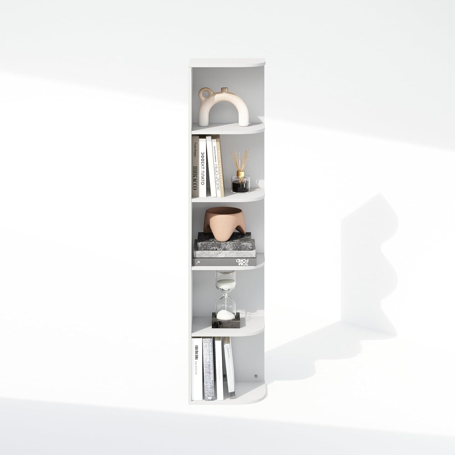 5-Cube Reversible Closet Shelf Organizer, White, Storage for Bedroom or Closet