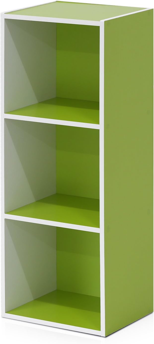 7-Cube Bookshelf, White, Bookcase for Living Room, Bedroom, Home Office