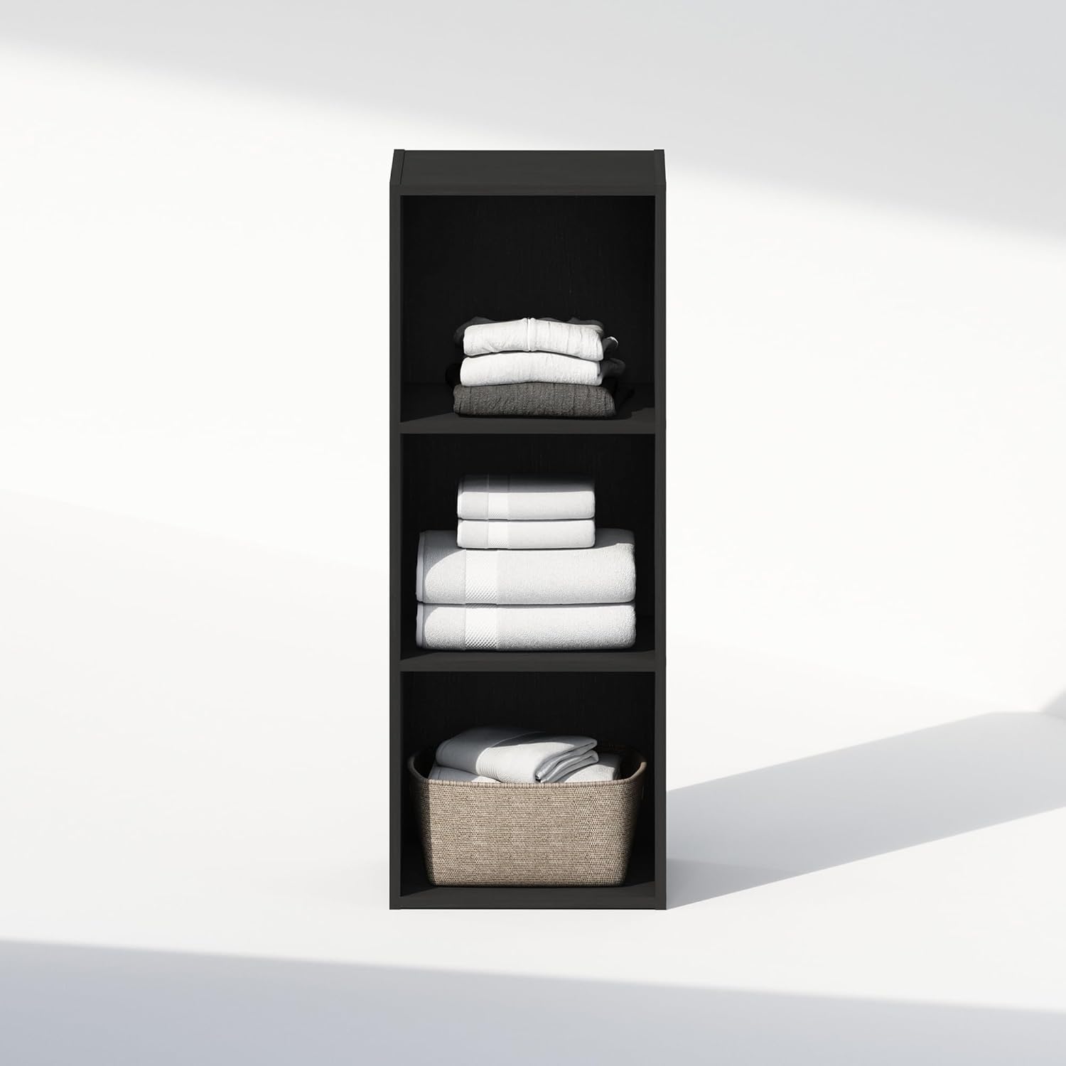 5-Cube Reversible Closet Shelf Organizer, White, Storage for Bedroom or Closet