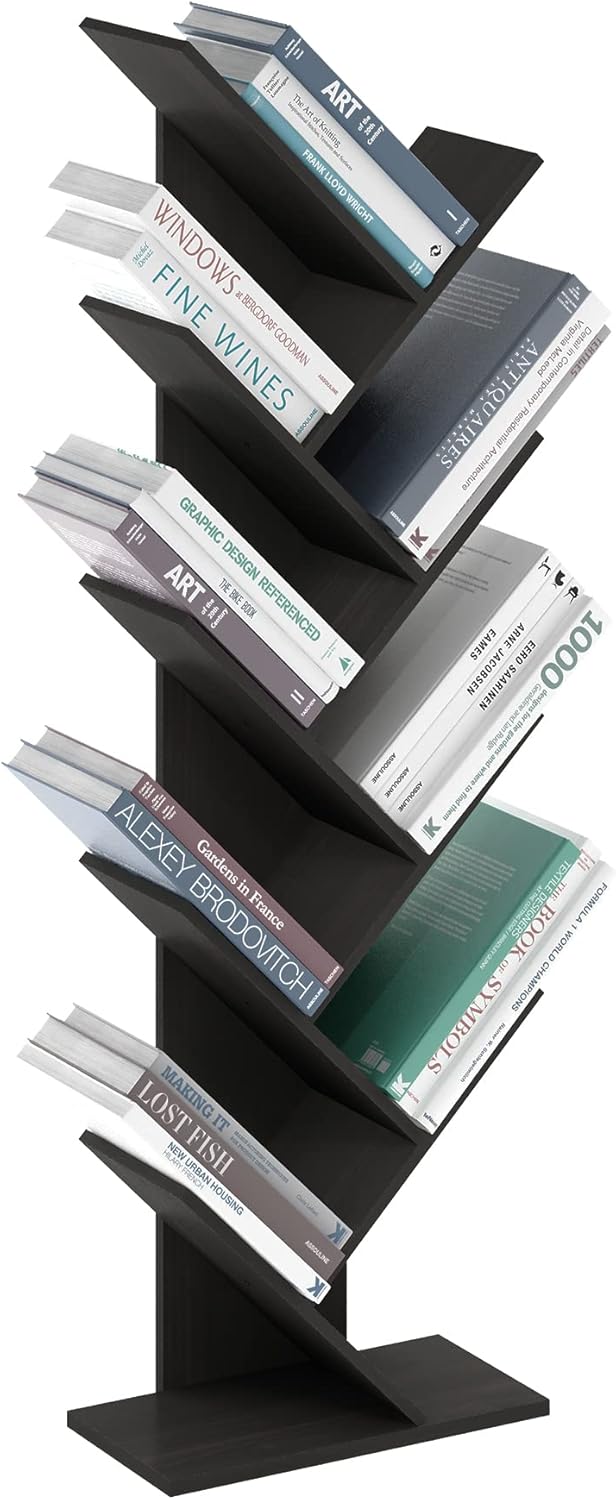 5-Cube Bookshelf, White, Reversible Bookcase for Living Room, Bedroom, Home Office