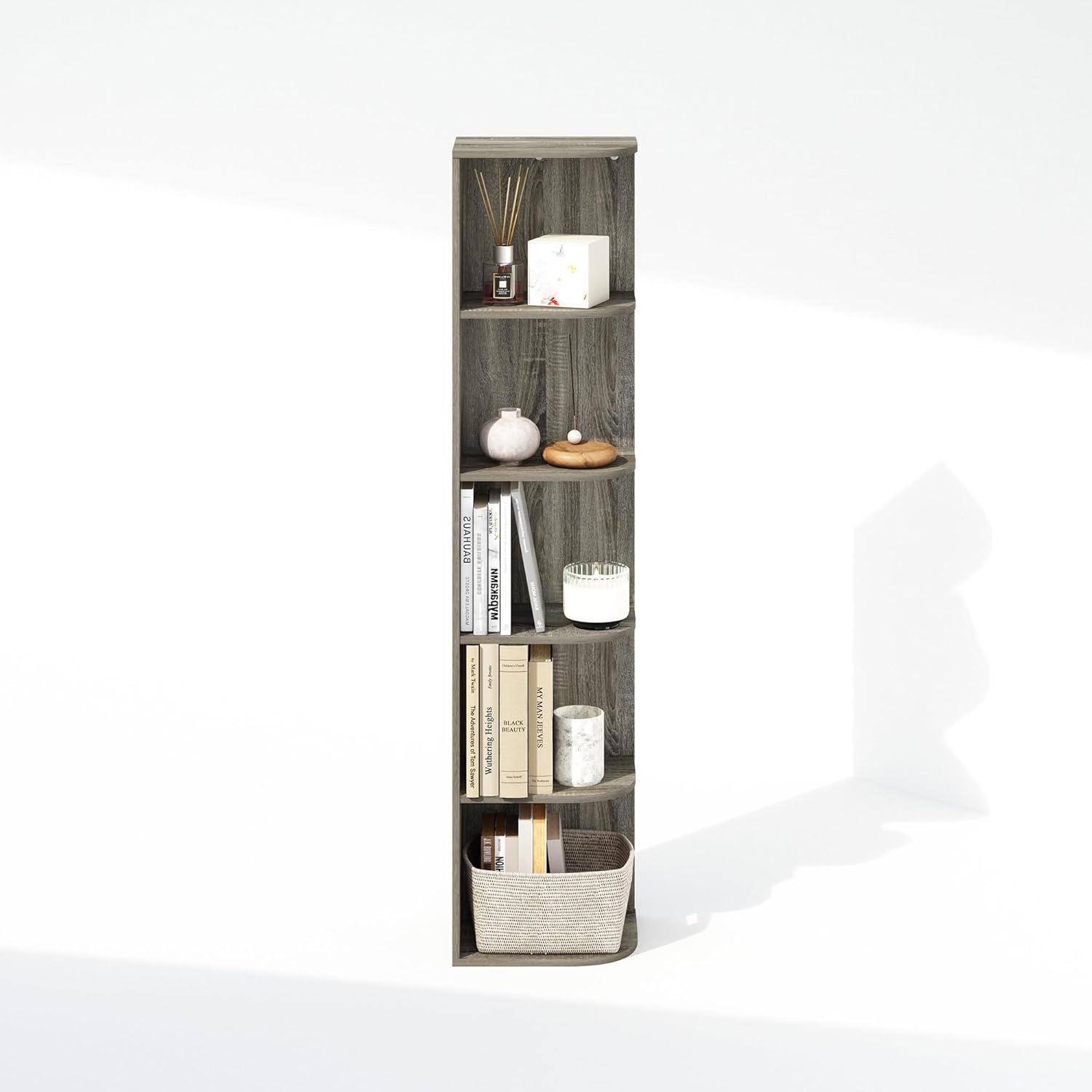 5-Cube Reversible Closet Shelf Organizer, White, Storage for Bedroom or Closet