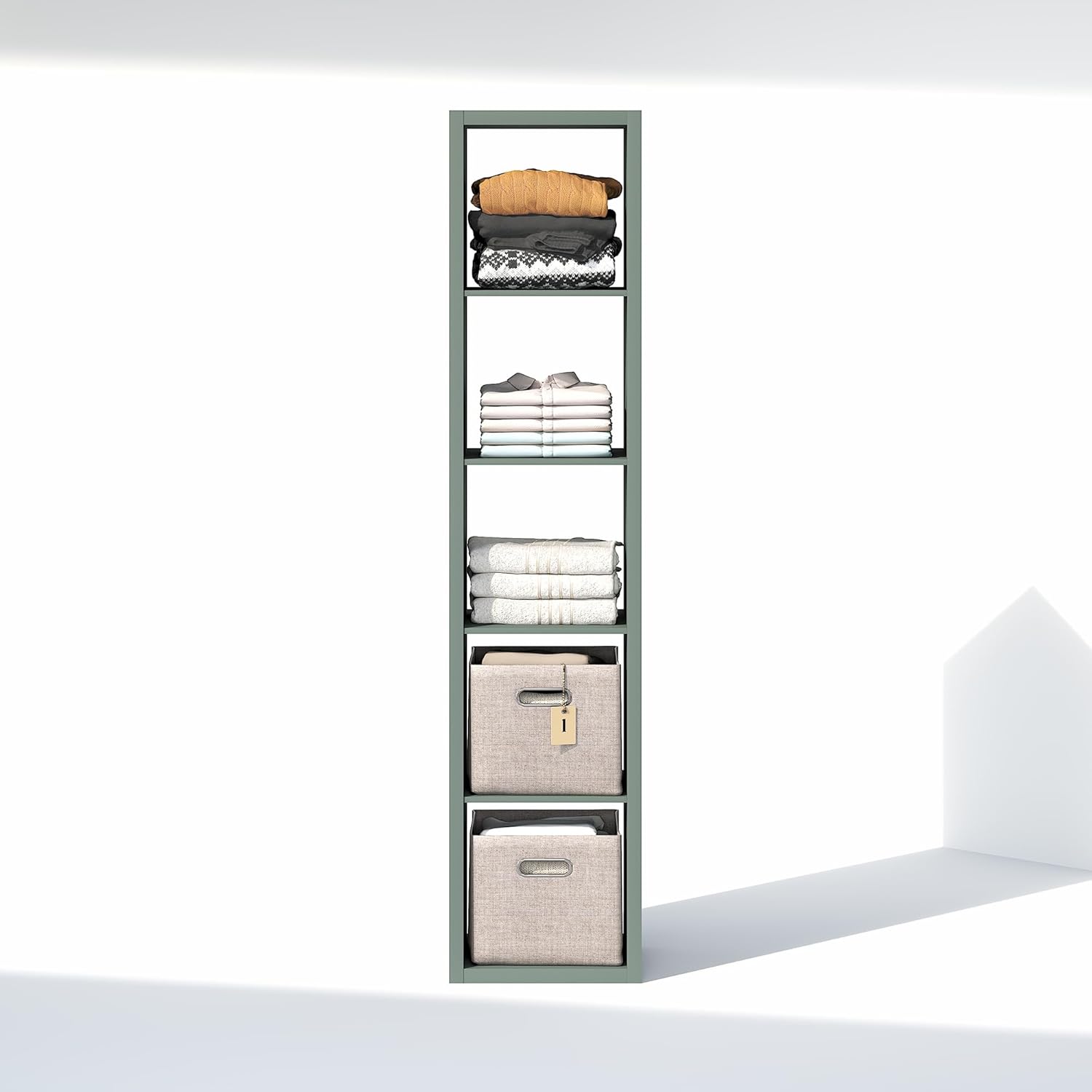 H-Shelf Cube Insert, Fits Extra Thick Cubes, White, Modular Storage Solution