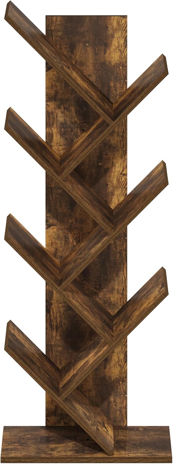 7-Cube Bookshelf, White, Bookcase for Living Room, Bedroom, Home Office