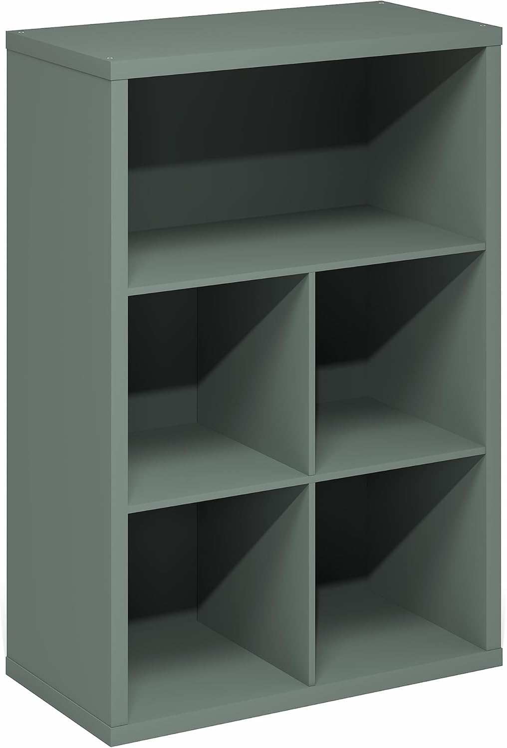 5-Cube Closed Back Bookshelf, Extra Thick Frame, Dark Oak, Storage Organizer