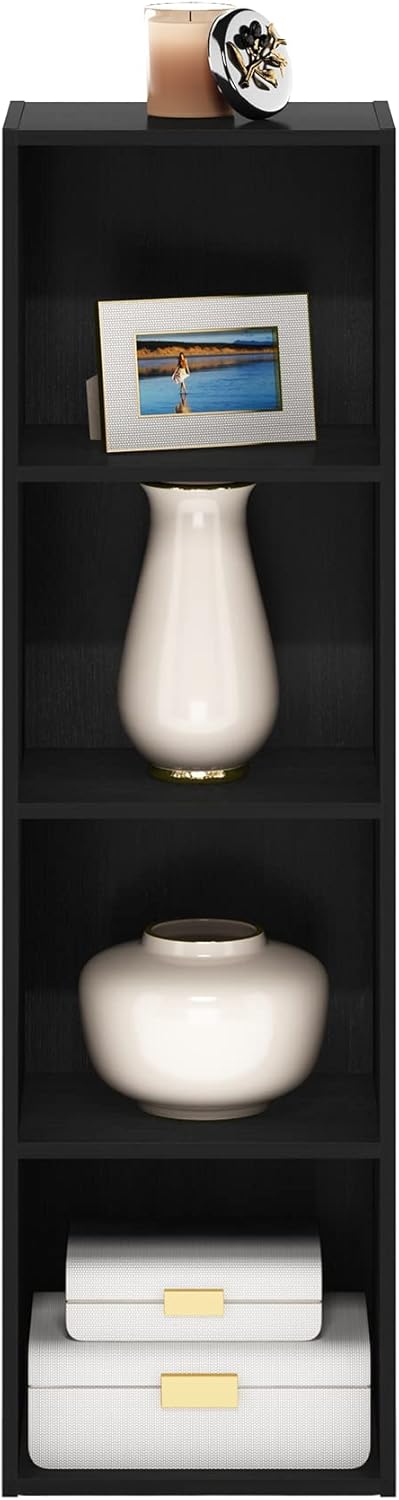 7-Cube Bookshelf, White, Bookcase for Living Room, Bedroom, Home Office