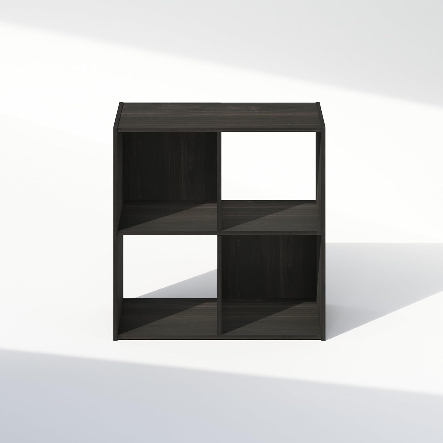 8-Cube Horizontal Bookshelf, White, Cube Storage Organizer for Bedroom & Living Room