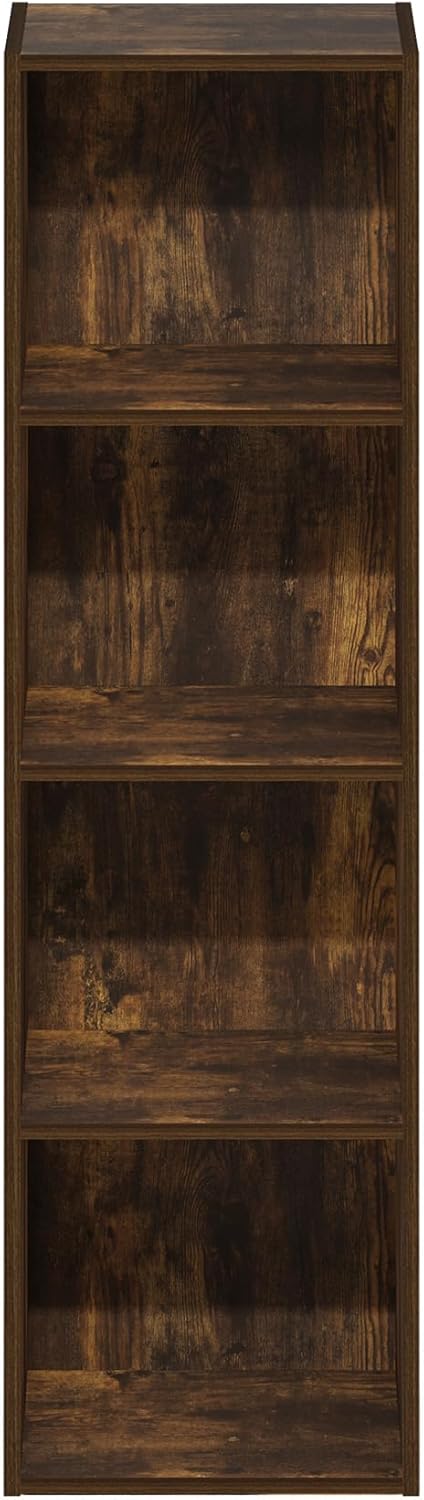 7-Cube Bookshelf, White, Bookcase for Living Room, Bedroom, Home Office