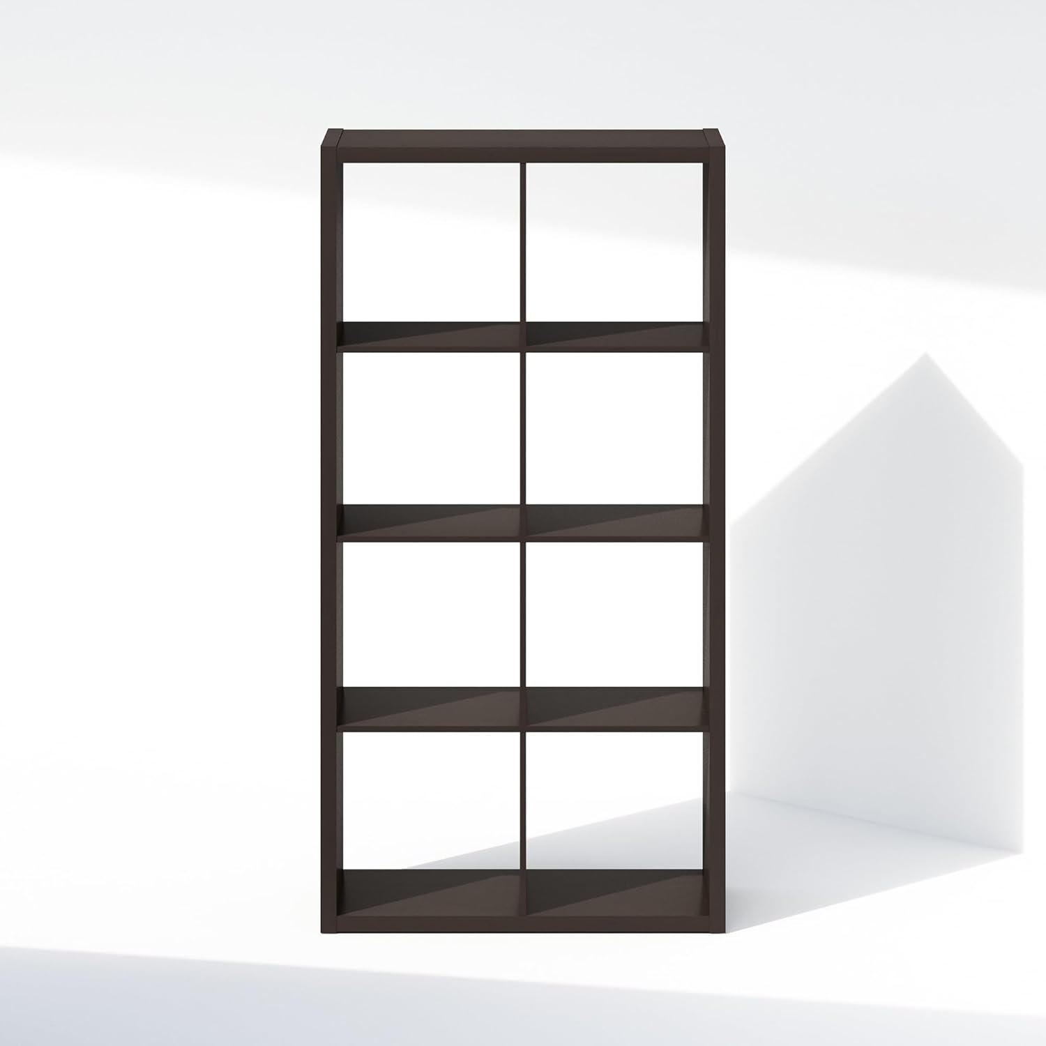 16-Cube Open Storage Shelf, Extra Thick Frame, White, Display & Organization