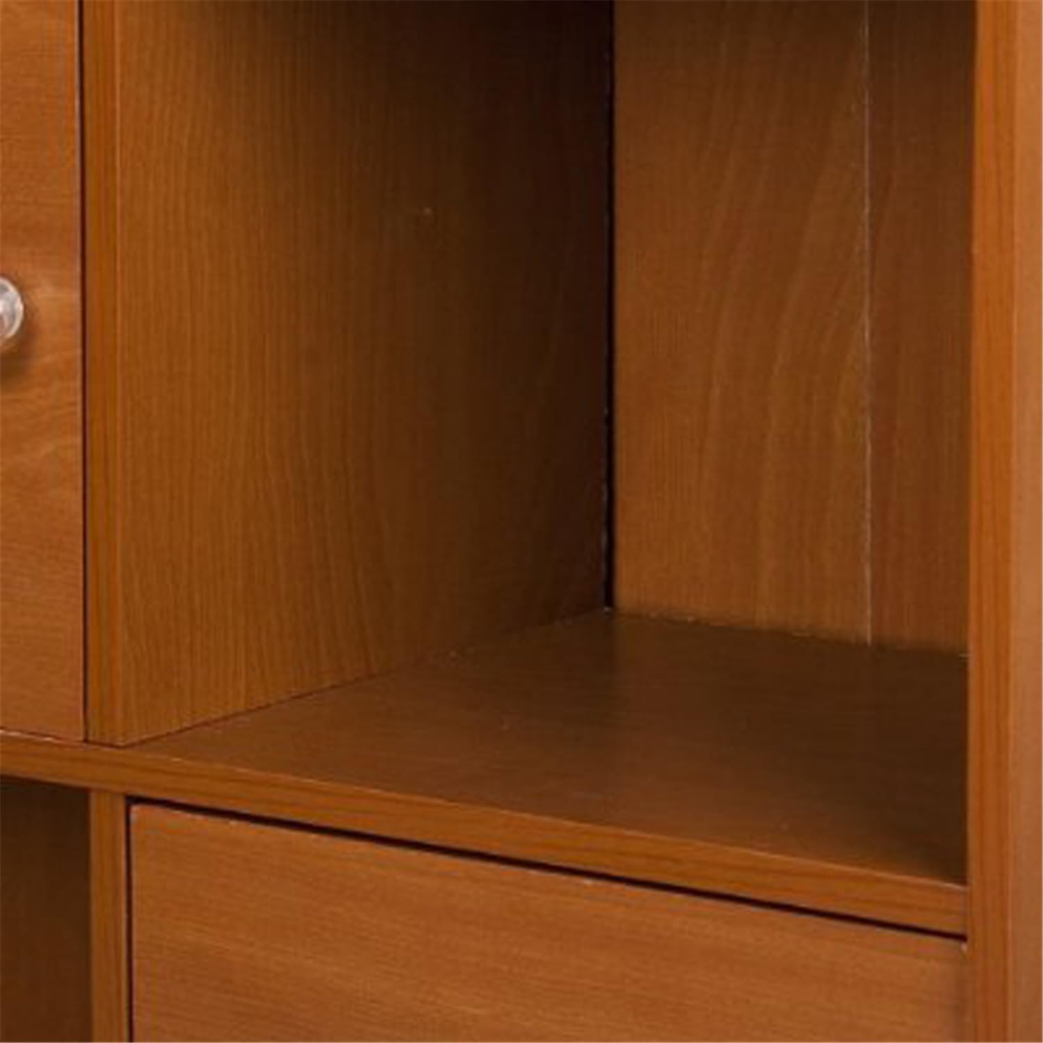 8-Cube Horizontal Bookshelf, White, Cube Storage Organizer for Bedroom & Living Room