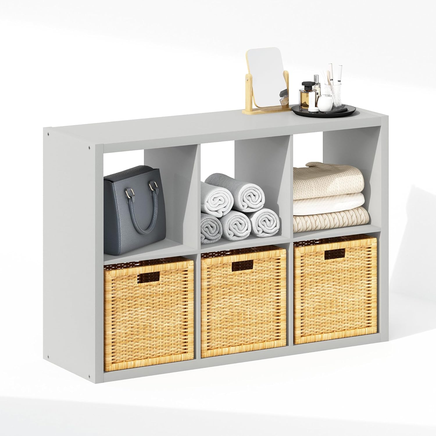 H-Shelf Cube Insert, Fits Extra Thick Cubes, White, Modular Storage Solution