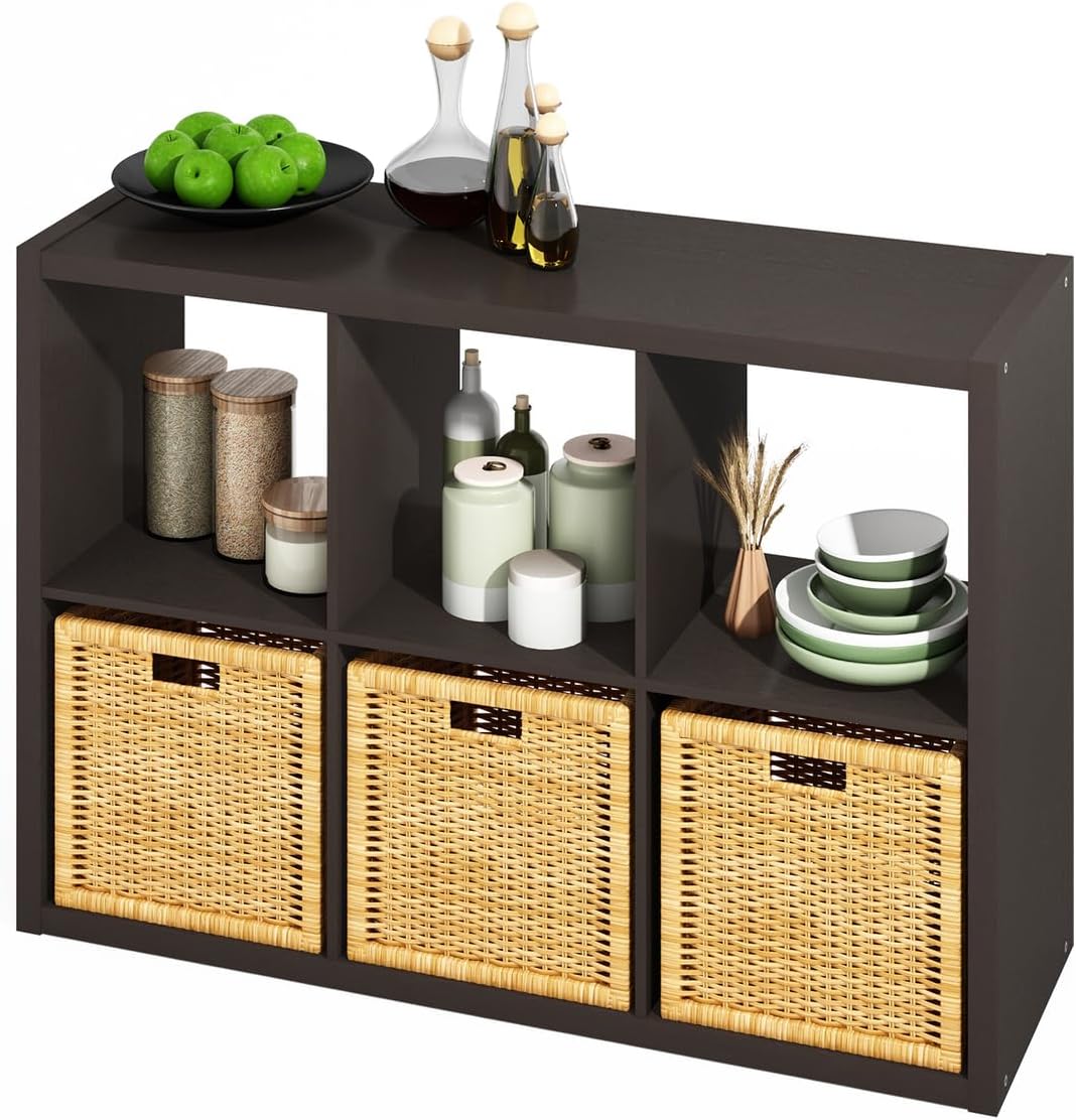 5-Cube Reversible Closet Shelf Organizer, White, Storage for Bedroom or Closet