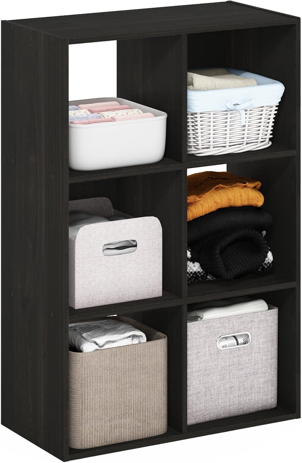 9-Cube Open Shelf Closet Organizer, White, Wardrobe and Bedroom Storage