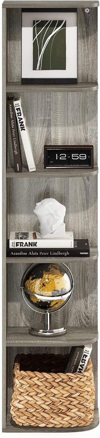 7-Cube Bookshelf, White, Bookcase for Living Room, Bedroom, Home Office