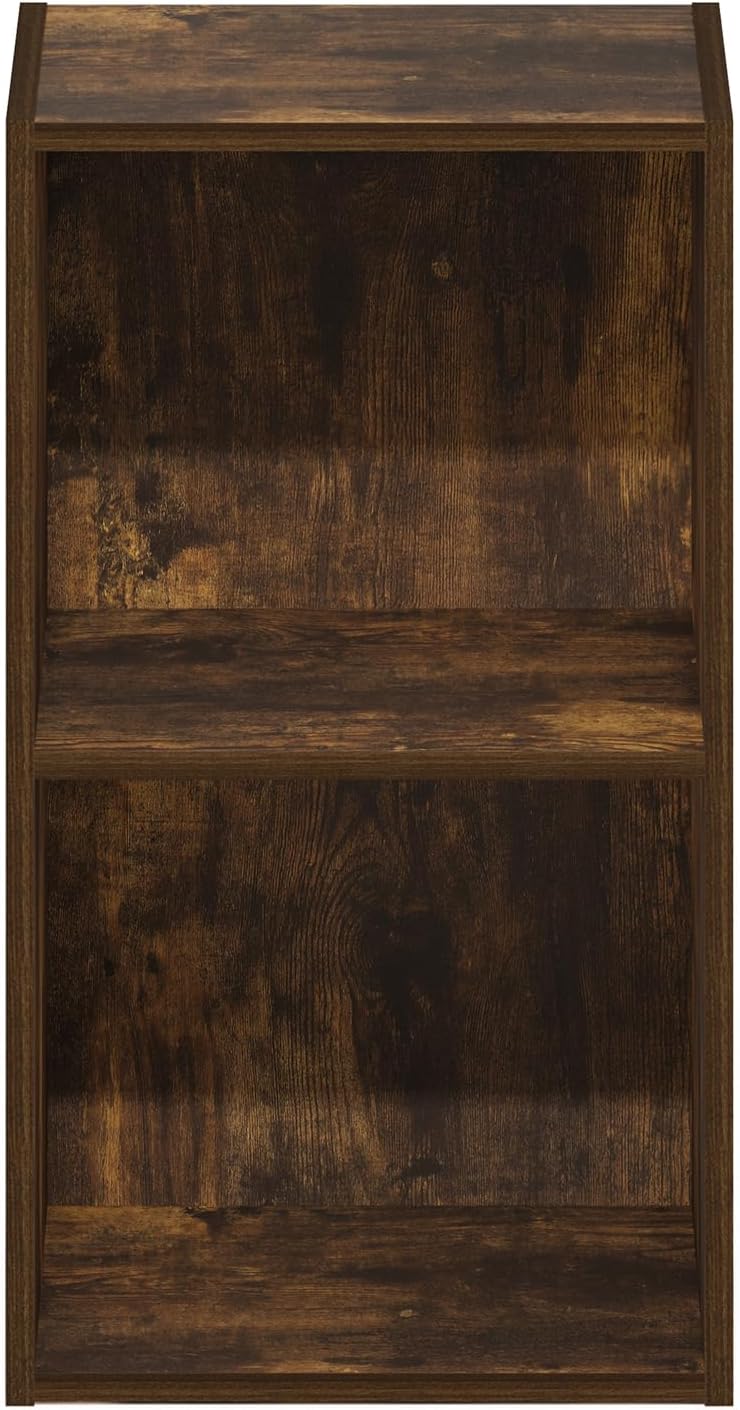 7-Cube Bookshelf, White, Bookcase for Living Room, Bedroom, Home Office