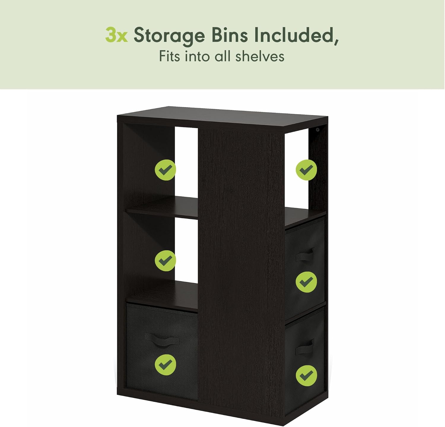 8-Cube Horizontal Bookshelf, White, Cube Storage Organizer for Bedroom & Living Room