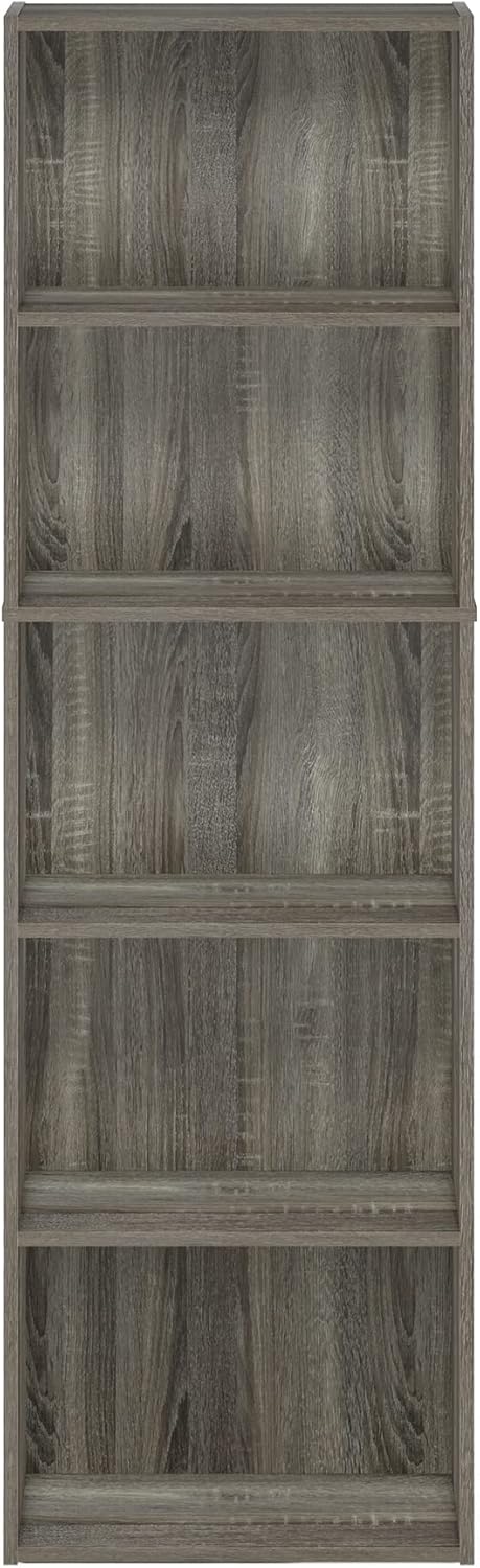 7-Cube Bookshelf, White, Bookcase for Living Room, Bedroom, Home Office