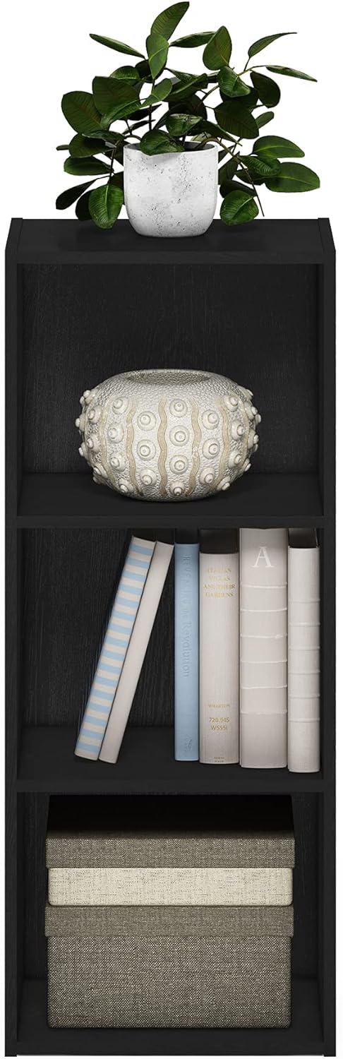 7-Cube Bookshelf, White, Bookcase for Living Room, Bedroom, Home Office