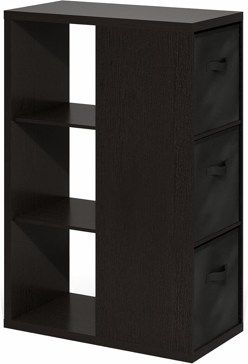 8-Cube Horizontal Bookshelf, White, Cube Storage Organizer for Bedroom & Living Room