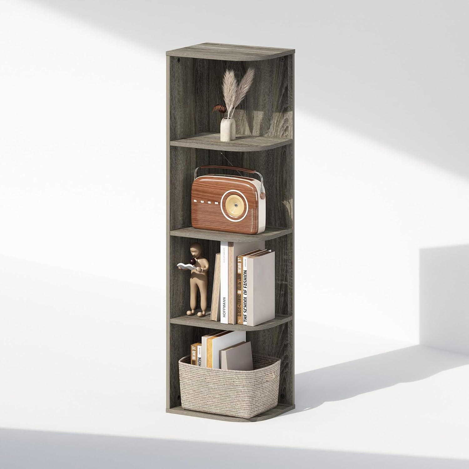 5-Cube Reversible Closet Shelf Organizer, White, Storage for Bedroom or Closet