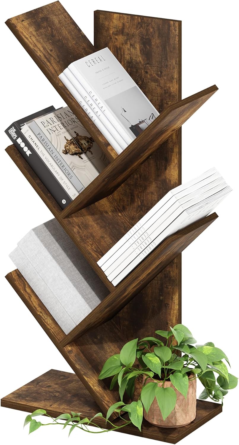 5-Cube Bookshelf, White, Reversible Bookcase for Living Room, Bedroom, Home Office